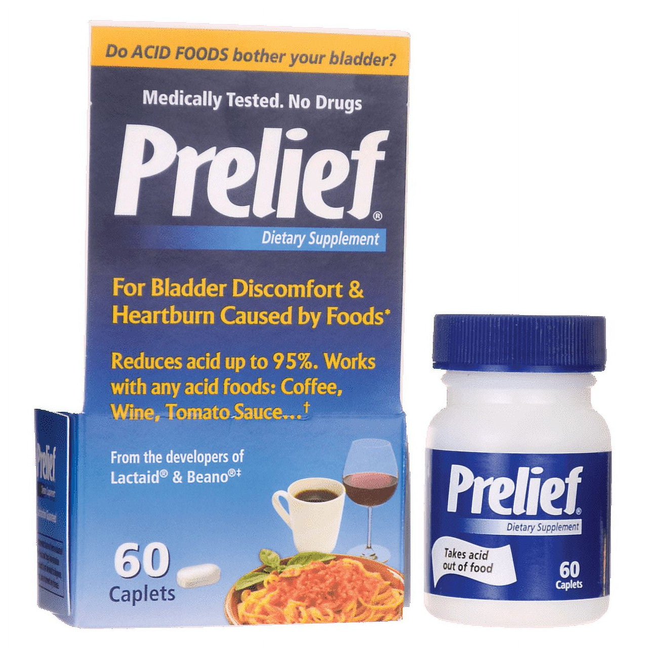 Prelief Dietary Supplement Tablets, Acid Reducer, 60 Ea